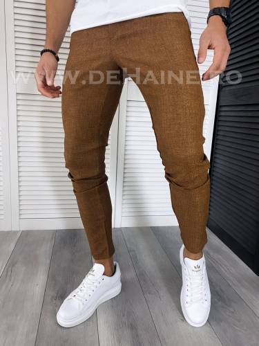 Pantaloni barbati casual regular fit maro B1769 E 13-2/ 2-1